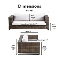 Tommy Hilfiger Oceanside Patio Rattan Outdoor Furniture Collection with All-Weather Brown Resin Wicker Frame, Porch or Pool, Garden, Sofa