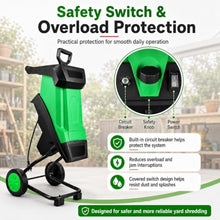 Garden Wood Shredder with 50l Bag,Electric Mulcher Chipper