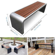 ARMERI Garden Bench for Outdoors, Metal Bench Weatherproof Outdoor Benches, Garden Benche for Garden Patio Porch Park Backyard, Backless Patio Benches,Black 1,100x40x45cm