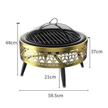 Fire Pit Iron Fire Pit for Outdoor Heater Winter Indoor Stove Creative Leisure Barbecue Smoke Free Charcoal Braziers