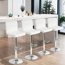 HASMI Bar Stools Set of 4 Adjustable Bar Stools PU Leather Swivel Kitchen Counter Pub Chair Modern Barstools Bar Chairs (Color : Gold)
