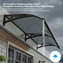 Awnings for Outside，Window awnings Exterior，Aluminum Bracket, Durable Polycarbonate Canopy，Rain & Snow Protection, for Entrance, Balcony, Garage-Blue-120x180cm/47x71in