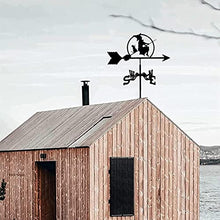 Weather Vane Metal Weathervane Weathervane Iron Weather Vane with Animal Silhouette Roof Mount Wind Direction Indicator Tool Outdoor Farm Scene Garden Stake Weather Vane Measuring Tool