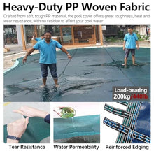 ERRULAN Pool Safety Covers 30ft/22ft/18ft/10ft/8ft/5ft, Heavy Duty Pool Leaf Net Cover Inground Pools, Stitched/Reinforced Edges/Thicken Mesh PP Woven Fabric(Dia 34ft/10.4m)