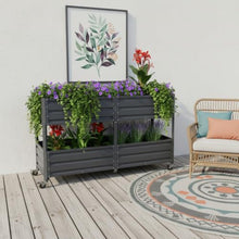 Hassyee 2-Tier Elevated Metal Garden Bed with Lockable Wheels & Storage Shelf for Backyard, Lawn, Outdoor Raised Bed with Galvanized Metal Frame for Growing Flowers, Vegetables (Black)