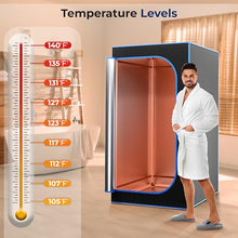 SereneLife Infrared Heat Home Sauna, Compact & Portable Spa Style Steam Sauna, Foot Pad Heating Mat, Indoor Personal Sauna with Foldable Chair, at-Home Relaxation and Rejuvenation