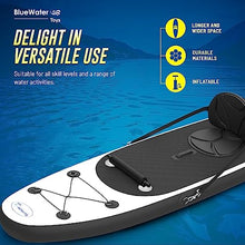 Blue Water Toys Inflatable Crossover Stand Up Paddle Board/Kayak Kit White and Black