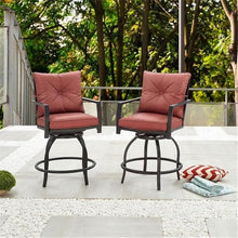 PatioFestival 11-Piece Outdoor Bistro Set Fabric Red