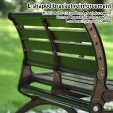 CTREVL Outdoor Park Bench, Metal Benchs with Backrest and Armrests, Patio Benches for Outdoors Load Capacity 1100 Lbs Easy Assembly for Outdoor Terraces Courtyards Balconies Parks(Brown,120cm/47.2in)