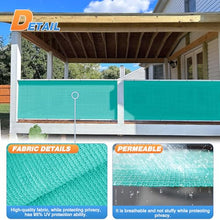 TANG Sun Shade Cloth for Garden 12'x150' Shade Fabric Roll Turquoise Green HDPE Mesh Shading Pergola Cover Replacement Canopy, 95% Blockage Sunshades for Outdoor Patio Backyard Plant