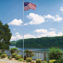 Super Tough Commercial Grade Sectional Flagpole 25ft Clear Powder Coat