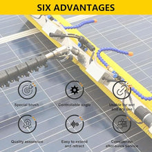 DHXIAMZ Electric Pool and Window Cleaning Brush with Extendable Pole, Solar Panel and Photovoltaic Cleaner Kit, 3M Reach for Effortless Maintenance