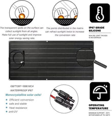 KZZAAO 1600 Watt Solar Panel Kit, 4×400 Watt Flexible Solar Power Panel Photovoltaic Module with 40A Solar Charge Controller & Inverter