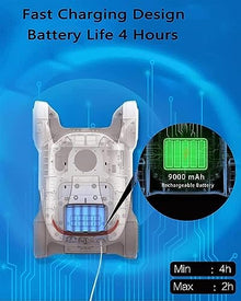 KANGJIEM Cordless Automatic Pool Cleaner, Automatic Vacuum Cleanerfor Above Ground Pool & Inground Swimming Pool, Strong Suction, Dual Motors, for In Ground Flat Pools Up to 150 Sq (Lasts 240 Mins)
