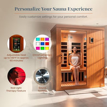 DYNAMIC SAUNAS Madrid Elite 3-Person Infrared Sauna with Red Light Therapy