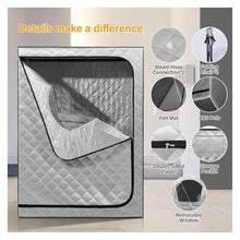 2 2People Portable Sauna Tent Steamer Folding Chair Set Remote Control