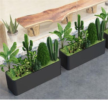 YUHUAWF Garden Bench Planter Box Partition Flower Pot Planting Trough Planter Box with Bench
