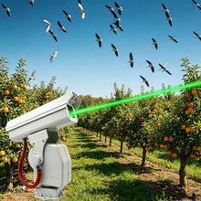 KONGQXIAA Automatic Bird Scarer with 360° Rotation and Adjustable Trajectory, Bird Deterrent Device with APP Remote Control, IP66 Waterproof for Orchards, Farmland and Outdoor Use B