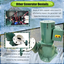 Yokoma Oblique Impact Hydro Generator Hydroelectric Generator Set Excitation Hydraulic Generate Machine Excitation Water Pelton Turbine 10kw Automatic Regulated Generate Machine, AC220V Single-Phase