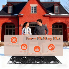 iumLeap Heated Snow Melting Mats for Driveways, Anti-Slip Electric Ice Melt Rubber Pads for Decks, Sidewalks, Walkways, Stairs, Custom Sizes, 2 in/h Snow Removal Speed, 5 Pcs-10x30in