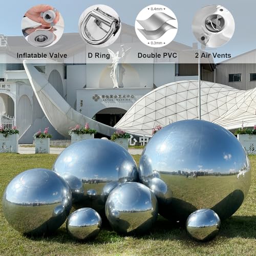 EJIA Inflatable Mirror Ball 6pcs Colorful Giant Disco Balls for Party & Event Decoration