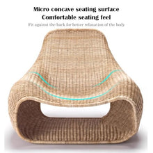 Apk i bc Indoor Rattan Balcony Single Breathable Armchair, Portable Comfortable Sturdy and Durable Suitable for Outdoor Use in Living Rooms(Khaki,104 * 89 * 85CM)