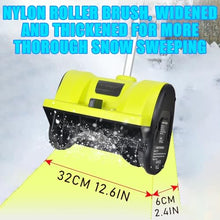 Cordless Snow Shovel Kit - Lightweight Brushless Snow Removal Tool with 32cm Cleaning Width, Electric Snow Blower for Driveway, Patio, Deck, Sidewalks, Stairs & Dog Path Green Two Battery
