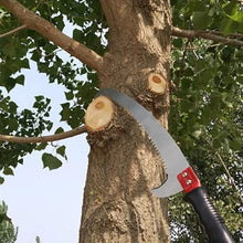 Telescopic Professional Tree Saw with Curved Hook, 65Mn Steel Blade & Reinforced Aluminum Pole for Fruit and Branch Pruning, 7.2M/24FT(7.2m/24ft)