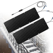 2 Pcs Heat Mats for Snow, 10" X 30" Rubber Heated Mat, Heated Walkway Mat, Non-Slip Snow Melting System for Winter Stairs Sidewalk Roofs