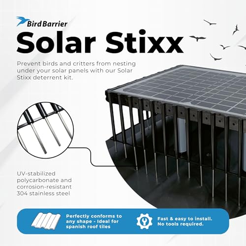 Bird Barrier Solar Stixx Bird Deterrent Kit Stainless