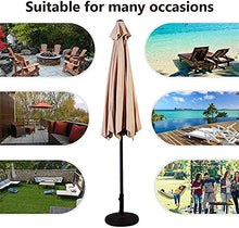 RWGOVLU Patio Umbrella Shade Sail Patio Umbrella Outdoor Beach Patio Umbrella Garden Parasol with Crank Furniture (Beige)