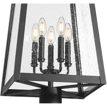 Z-Lite Rainer 5 Light 122" Tall Post Light Black