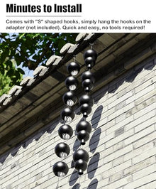 GVBNOTT Stainless Steel Rain Chain Elegant Outdoor Decor for Gutter Water Collection，Style 1 2.4M (8Ft)