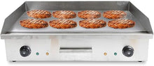 XQZMZSCP Electric Countertop Flat Top Griddle,4400W Commercial Restaurant Teppanyaki Grill,Stainless Steel with Adjustable