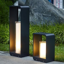 KISAD Waterproof Pillar Lamp Modern Landscape Path Light Garden Lawn Lamp Pathway Light LED Bollard Lighting Fixture Outdoor Waterproof Floor Lamp for Patio Yard Walkway(30cm/11.8in)