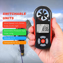Digital Anemometer Wind Speed Chill Temperature Humidity Heat Index Dew Point Barometric Meter