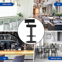 Counter Height Chairs,Bar Height Chairs Heavy Duty Bar Stools, Breakfast Dining Chair for Kitchen Island Counter, Mechanical Lifting Swivel and Round Footrest Base, Modern Barstools, 2Pcs,White(Pink)