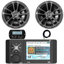 Enrock Marine 4" Color LCD Bluetooth AM/FM/WB Stereo Receiver with 2x 6.5" Chrome Speakers