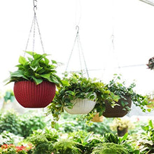Resin Hanging Plant Pots Basket Plant Hang Plant Flower Pot Hanger Outdoor Hanging Pot Holder Basket for Wall Decoration Garden (Color : White-Patch Five-Pointed star4) (White patch Five)