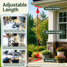 WAHHWF Aluminum Rain Chain with Gutter Adapter, Acorn Cup Style