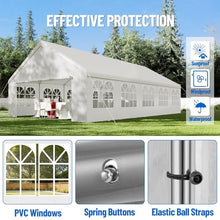 20x33 ft Heavy Duty Party Tent, Outdoor Wedding Canopy with Removable Sidewalls & Waterproof UV Roof, White Commercial Event Shelter for Backyard, Reception, Festival, Camping