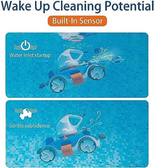 KANGJIEM Cordless Robotic Pool Cleaner,Automatic Pool Robot Vacuum with Max 90 Mins Working Time, Self-Parking,Robotic Swimming Pool Cleaner for Above Ground Swimming Pools