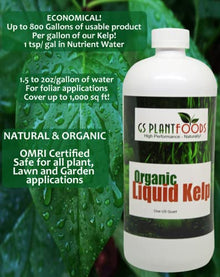 GS Plant Foods Organic Seaweed Fertilizer Liquid Kelp Concentrate 275 Gallon