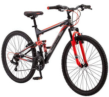 Mongoose Status 2.2 Mountain Bike 26-Inch Wheels 21-Speed Shifters Aluminum Frame Front Suspension Black/Red