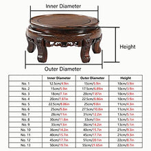 HGIYA Bonsai base Retro Crafts Wooden Display Stand Teapot Pedestal,Delicate Round Tiger Foot Ornament,Vase Containers Pots Plant