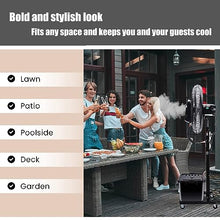 GFJYKDL 30in Patio Misting Fan, High-Power Industrial Spray Fan with 11 Gal Tank, Commercial Pedestal Fan for Outdoor Use, Ideal for Restaurants & Warehouses,One Color-550mm/22in