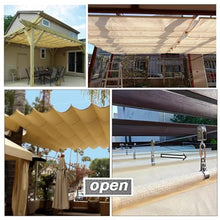 XBTGS Retractable Wave Canopy Pergola Cover for Garden Backyard Deck Sun Shade Sail with Trellis Outdoor Shade Canopy,W0.8*L3m/W2.62*L9.84ft,W0.8*L3m/W2.62*L9.84ft