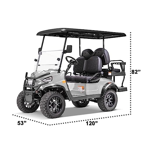 Kandi America Electric Cruiser for Adults 4 Passenger - 5,000-Watt Motor - Electric Cart - Heavy Duty Golf Cart - Matte Black