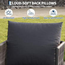 Garvee Set of 4 Patio Dining Chairs, Outdoor Seating for Backyard Black