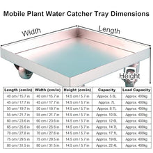 Plant Trays for Pots with 360° Swivel Wheels, Washing Machine Pan, Oil Catch Pan Protects the Floor from Damage and Cleanliness(80 * 80 * 14.5cm/31.5 * 31.5 * 5.7in)